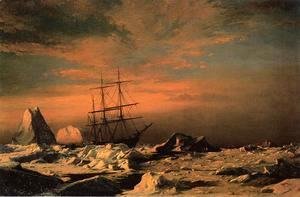 William Bradford - The 'Panther' among the Icebergs in Melville Bay