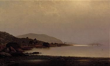 Fishermens' homes near cape St. Johns, coast of Labrador